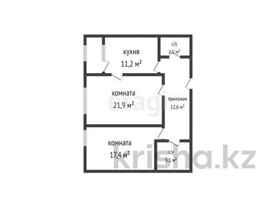 2-комнатная квартира, 72.4 м², 7/9 этаж, назарбаева за 32 млн 〒 в Шымкенте, Каратауский р-н