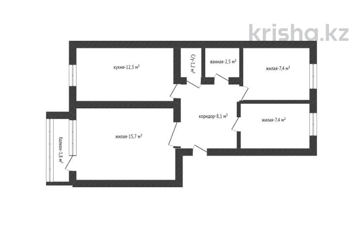 3-комнатная квартира · 56.4 м² · 5/5 этаж, Боровской мкр за 18.5 млн 〒 в Кокшетау — фото 7