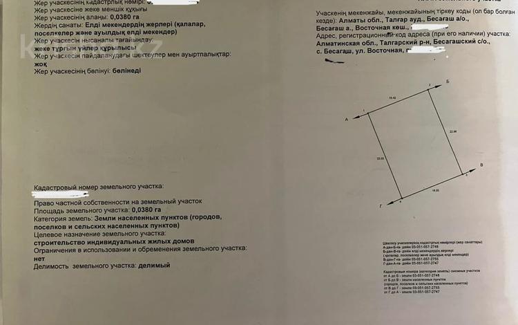 Участок · 3.8 соток, Рыскулбекова 28 за 33 млн ₸ в  — фото 2