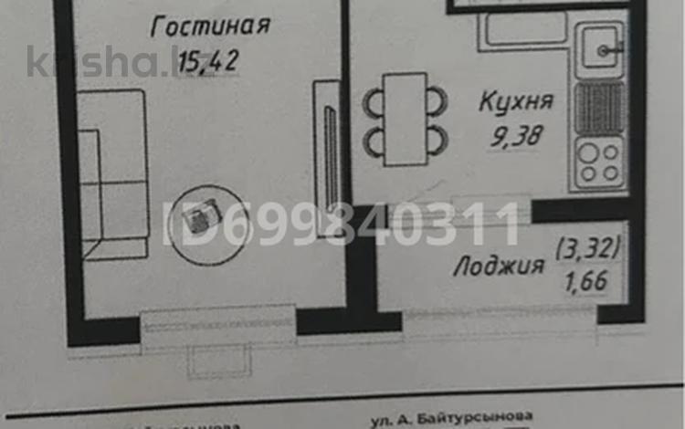 1-бөлмелі пәтер · 35.68 м² · 10/12 қабат, Ахмет Байтурсынулы 14/4, бағасы: 21 млн 〒 в Астане, Алматы р-н — фото 2