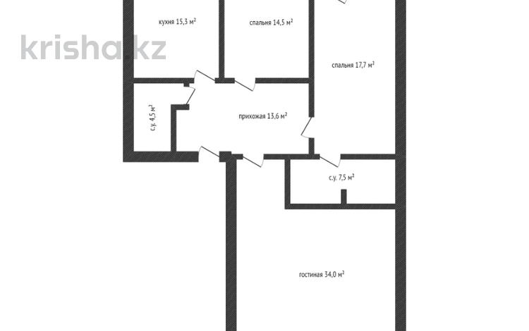 3-комнатная квартира, 111 м², 8/10 этаж, Ауэзова 189Е за 45 млн 〒 в Кокшетау — фото 2