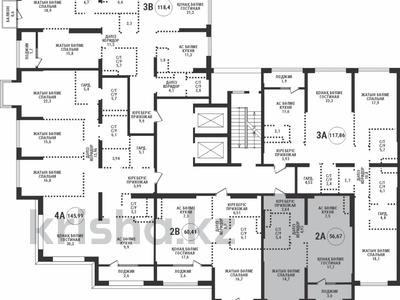 2-бөлмелі пәтер · 59.74 м² · 7/9 қабат, Проспект Аль-Фараби и улица Маркова — БЕЗ КОМИССИИ, бағасы: 88.9 млн ₸ в Алматы, Бостандыкский р-н