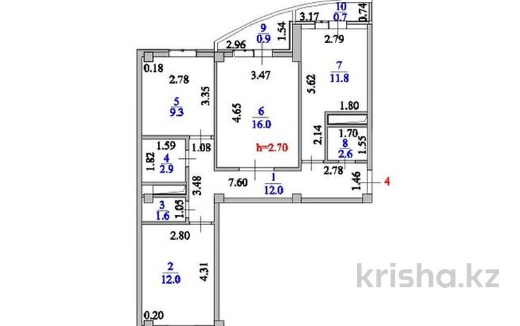 3-комнатная квартира · 69.8 м² · 2/6 этаж, Е-128 7, 7/2,7/1 за 24 млн ₸ в Астане, Нура р-н — фото 2