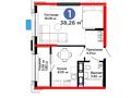 1-комнатная квартира · 39 м², Калдаякова за ~ 26.8 млн ₸ в Шымкенте, Туран р-н — фото 2