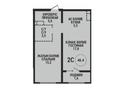 2-комнатная квартира · 48.4 м² · 12/12 этаж, Райымбека 210/27 за ~ 37 млн ₸ в Алматы, Алмалинский р-н — фото 2