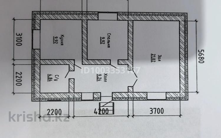Отдельный дом · 2 комнаты · 54.94 м² · 10 сот., Республика 821 за 10 млн 〒 в Хромтау — фото 4