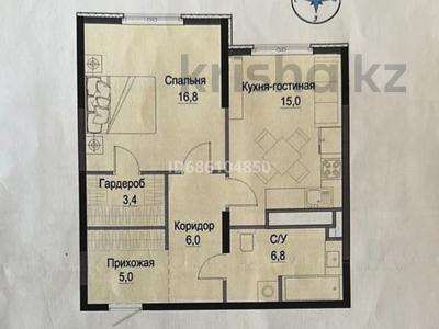 2-комнатная квартира, 55 м², 9/14 этаж, Жандосова 94А за 46.5 млн 〒 в Алматы, Бостандыкский р-н