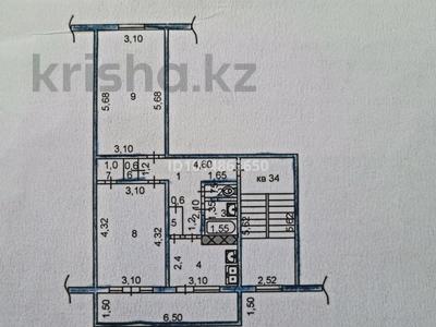 2-комнатная квартира · 51.1 м² · 2/5 этаж, мкр Восток 16 за 22 млн ₸ в Шымкенте, Аль-Фарабийский р-н
