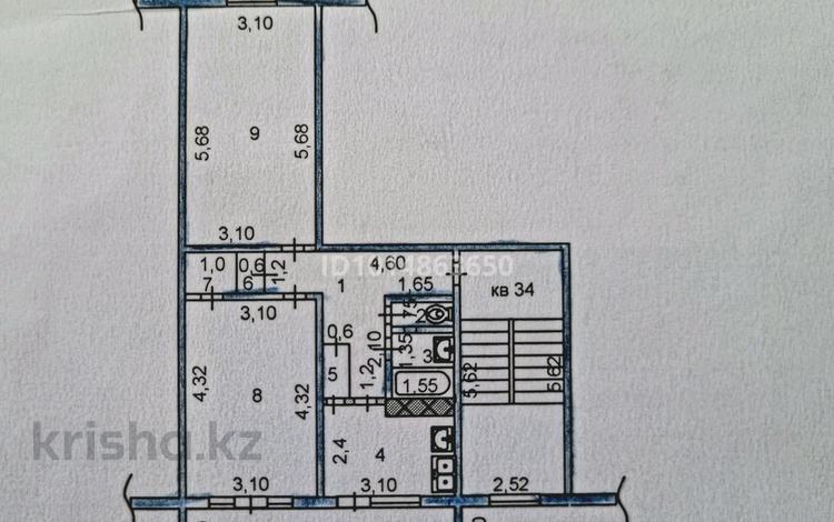 2-комнатная квартира · 51.1 м² · 2/5 этаж, мкр Восток 16 за 22 млн ₸ в Шымкенте, Аль-Фарабийский р-н — фото 2