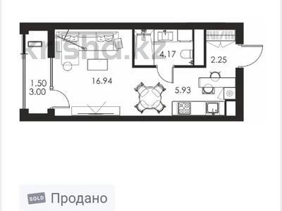 1-комнатная квартира, 31 м², 2/12 этаж, макатаева 17Б/1 — сейфуллина за 24.9 млн 〒 в Алматы, Алмалинский р-н