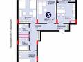 3-комнатная квартира · 83.13 м² · 7/12 этаж, Улы Дала за 48.5 млн ₸ в Астане, Нура р-н