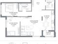 3-бөлмелі пәтер · 75.87 м² · 7/9 қабат, Пересечение ул. Калдаякова и ул. Жургенова, бағасы: ~ 42.2 млн ₸ в Астане — фото 3