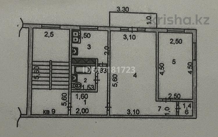 2-бөлмелі пәтер, 45 м², 3/5 қабат, Туркестанская 2/1 — Кунаева, бағасы: 20 млн 〒 в Шымкенте, Аль-Фарабийский р-н — фото 13