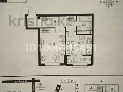 1-комнатная квартира · 44 м² · 6/12 этаж, мкр Тастак-2, Утеген батыра 11 за 35 млн 〒 в Алматы, Алмалинский р-н