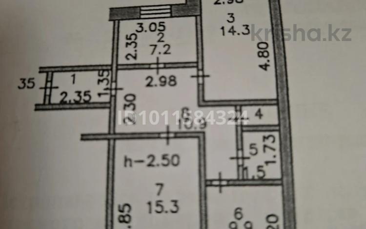 3-комнатная квартира · 66.8 м² · 3/5 этаж, Батыр Баяна за 38 млн ₸ в Петропавловске — фото 2