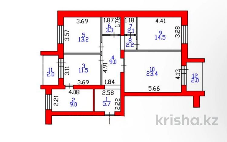 3-бөлмелі пәтер · 98 м² · 4/5 қабат, Ленинградская, бағасы: 36.5 млн ₸ в Петропавловске — фото 8