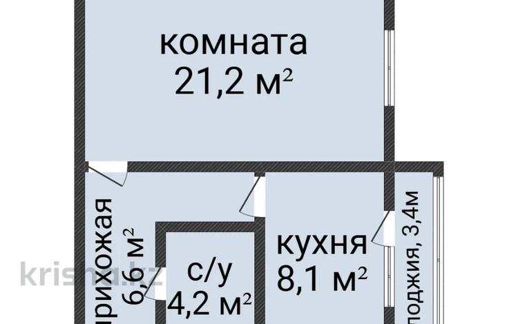 1-бөлмелі пәтер · 40.9 м² · 4/4 қабат, Мкр.Северный 5, бағасы: 16 млн ₸ в  — фото 2