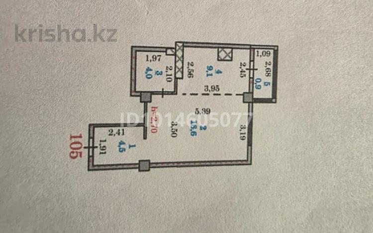 1-комнатная квартира · 37.1 м² · 9/9 этаж, мкр Асар-2, Мкр бозарык 546/1 за 14 млн ₸ в Шымкенте, Абайский р-н — фото 2
