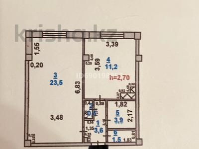 1-комнатная квартира, 45 м², 2/5 этаж, мкр Асар-2 — ТЦ толеби и автоцон за 17.7 млн 〒 в Шымкенте, Каратауский р-н