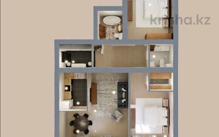 3-комнатная квартира · 89.3 м² · 8/9 этаж, Жунусова 41 за 46.4 млн ₸ в Кокшетау — фото 2
