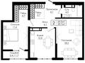 2-комнатная квартира · 64.3 м² · 3/16 этаж, мкр Нурсат 160023 — Аргынбекова-Байтерекова за 33 млн ₸ в Шымкенте, Каратауский р-н — фото 3