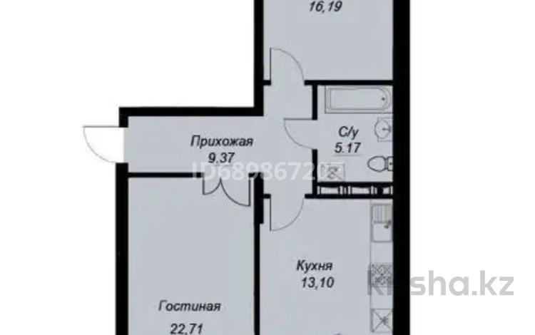 2-комнатная квартира, 69 м², 11/12 этаж, Торекулова 95 за 46 млн 〒 в Алматы, Алмалинский р-н — фото 2