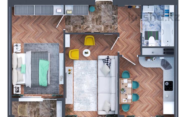 2-комнатная квартира · 59.1 м² · 6/10 этаж, Каныша Сатпаева 82/9 за ~ 29.8 млн ₸ в Усть-Каменогорске — фото 2