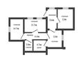 Отдельный дом · 4 комнаты · 80 м² · 12.5 сот., мкр Турлан за 26.9 млн ₸ в Шымкенте, Абайский р-н