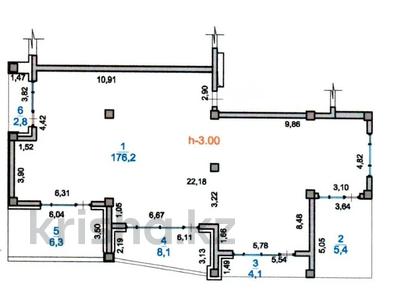 4-комнатная квартира · 202.9 м² · 1/3 этаж, мкр Тау Самал, Марата Оспанова за 335 млн ₸ в Алматы, Медеуский р-н