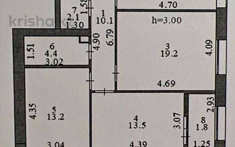 3-бөлмелі пәтер · 76.3 м² · 8/9 қабат, Сыганак 12, бағасы: 43.8 млн ₸ в Астане, Нура р-н — фото 2
