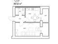 1-комнатная квартира · 38.52 м² · 6/12 этаж, Каршыга Ахмедьярова 2 за ~ 14.3 млн 〒 в Астане, Сарайшык р-н — фото 2