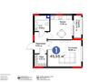 1-комнатная квартира · 45.55 м² · 2/9 этаж, Акберен 4/5 за ~ 24.1 млн 〒 в Атырау