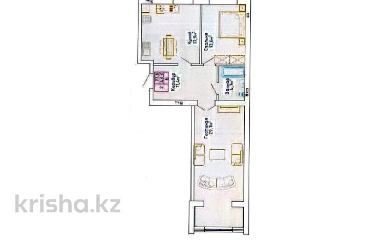 2-бөлмелі пәтер, 76.7 м², 6/6 қабат, мкр. Алтын орда, микрорайон Батыс-2 24Е — ЖК SUNQAR, бағасы: ~ 18 млн 〒 в Актобе, мкр. Алтын орда — фото 3