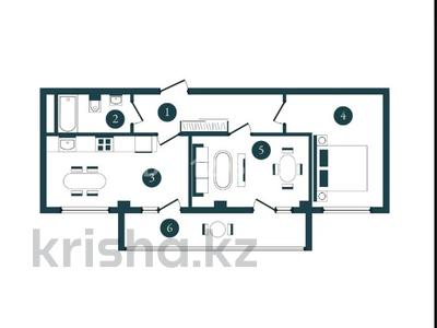 2-комнатная квартира · 61.3 м² · 10/10 этаж, мкр Асар-2, мкр. Бозарык за 25 млн ₸ в Шымкенте, Абайский р-н
