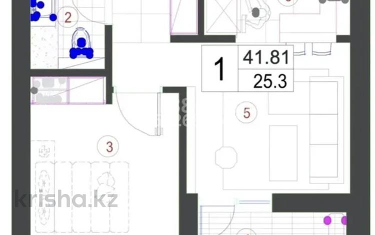 1-комнатная квартира, 41.8 м², 7/7 этаж, Байтурсынова за 12.3 млн 〒 в Астане, Алматы р-н — фото 2