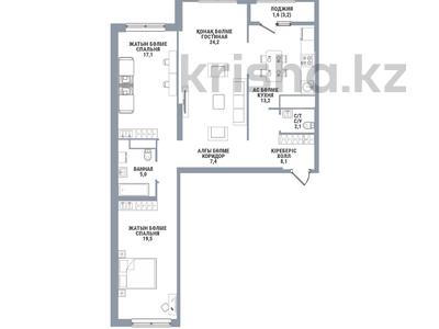 3-комнатная квартира · 99 м² · 16/16 этаж, Сатпаева 90/58 за ~ 68.2 млн ₸ в Алматы, Бостандыкский р-н