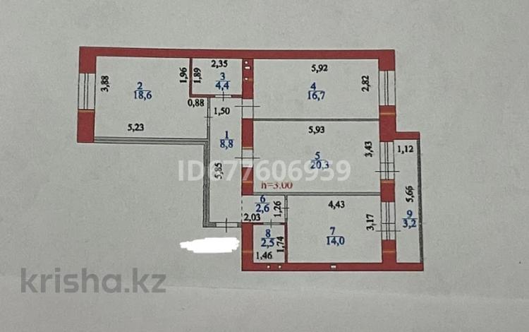 3-комнатная квартира, 92.1 м², 2/9 этаж, мкр Комсомольский — Улица Е 489 за 60 млн 〒 в Астане, Есильский р-н — фото 32