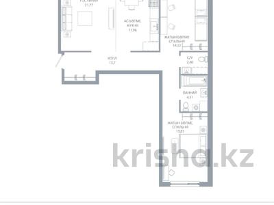 3-комнатная квартира · 95 м² · 10/12 этаж, По ул. Ханов Керея и Жанибека, напротив Президентского парка 48 за ~ 66.5 млн ₸ в Астане, Есильский р-н