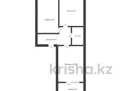 2-комнатная квартира, 66.6 м², 3/5 этаж, Ауельбекова 157а за 28.5 млн 〒 в Кокшетау