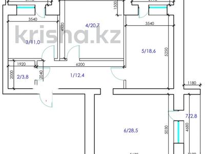 4-комнатная квартира · 101.7 м² · 6/9 этаж, Акана- Серэ 188 за ~ 40.7 млн ₸ в Кокшетау