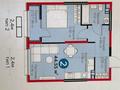 2-бөлмелі пәтер · 44.55 м² · 6/6 қабат, мкр Гажайып, ​Гажайып микрорайон, бағасы: 37 млн ₸ в Алматы, Алатауский р-н