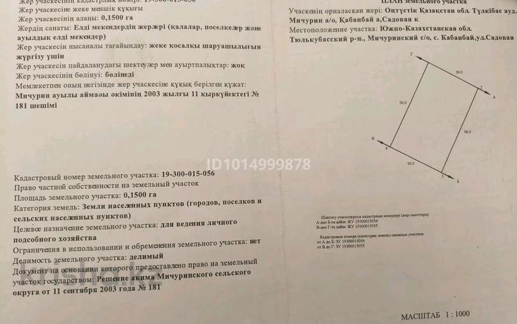 Участок · 30 соток, С. Нурлы жол — Возле трассы Алматы Шымкент за 4 млн ₸ в  — фото 2