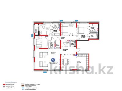 5-комнатная квартира · 197 м², Рыскулова за ~ 141.4 млн 〒 в Шымкенте, Аль-Фарабийский р-н