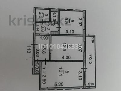 2-комнатная квартира · 51.9 м² · 4/10 этаж, 8-й микрорайон, 8 микрорайон — Воинов-Интернационалистов-Карбышева за 27 млн 〒 в Костанае