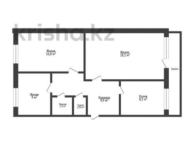 3-комнатная квартира · 66.7 м² · 2/5 этаж, Победы 106 за 24.5 млн 〒 в Костанае