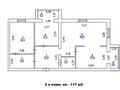 3-бөлмелі пәтер · 117 м², Жумагалиев 127, бағасы: ~ 44.5 млн ₸ в Уральске — фото 3