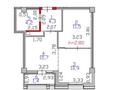 2-комнатная квартира · 43 м² · 10/10 этаж, Кайыма Мухамедханова 19 — Видовая квартира за 26 млн ₸ в Астане — фото 19