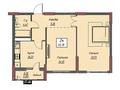 2-бөлмелі пәтер · 65.18 м², Ахмет Байтурсынулы 16/1 — А. Бокейхан, бағасы: ~ 32 млн ₸ в Астане, Сарайшык р-н — фото 3