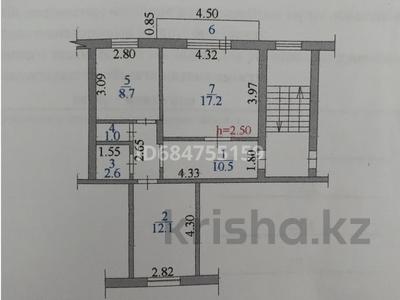 2-комнатная квартира, 52 м², 4/5 этаж, 15 микрорайон за 21 млн 〒 в Семее