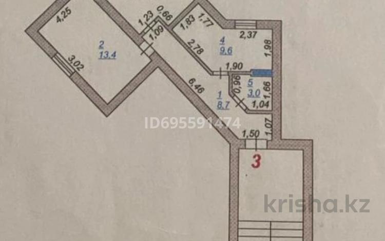 2-бөлмелі пәтер · 46 м² · 1/5 қабат, СМП 163 ш/а., СМП-163 5Б, бағасы: 13.5 млн ₸ в Атырау, мкр СМП 163 — фото 2